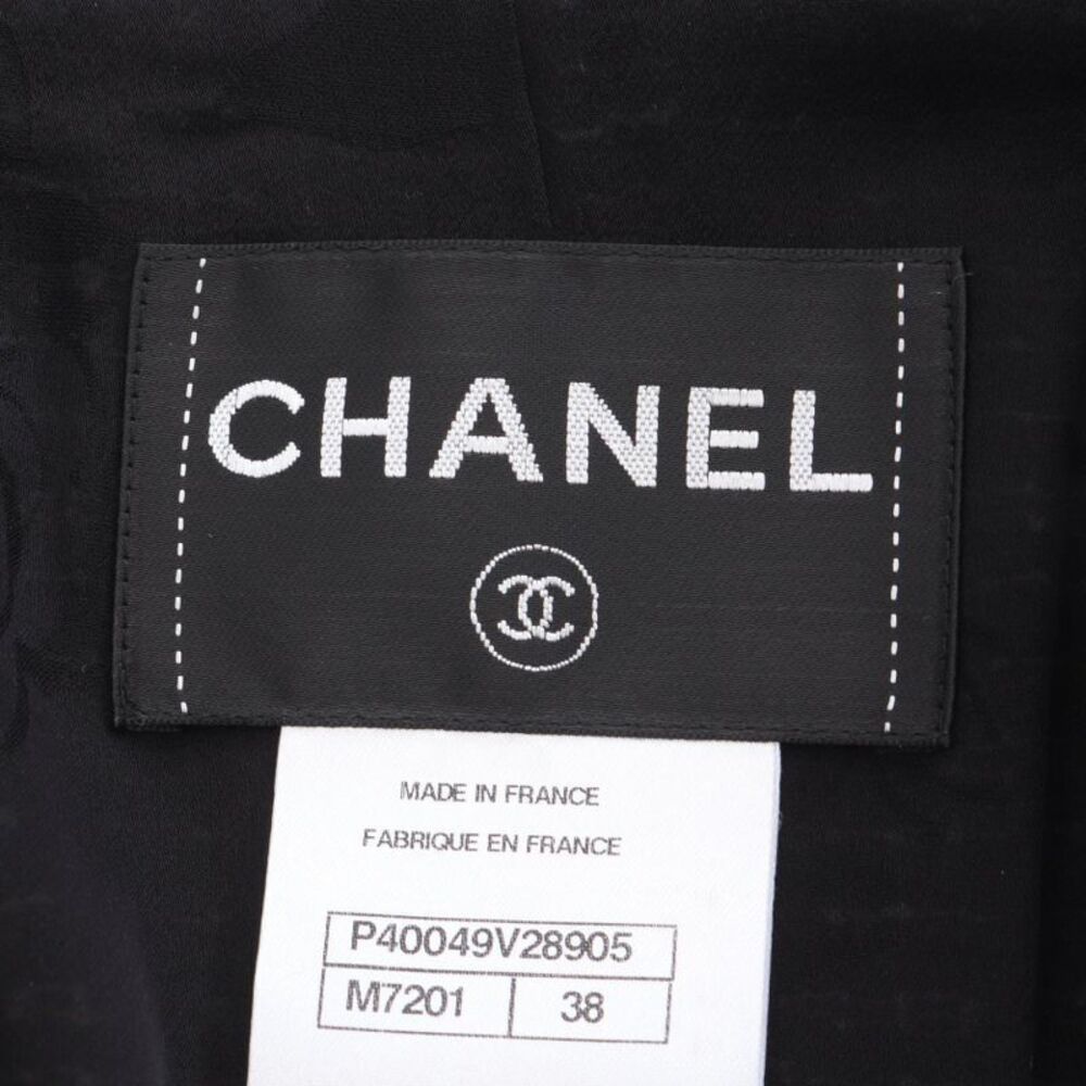 Chanel Tailored Jacket Coco Mark Button Nylon Woo… - image 3